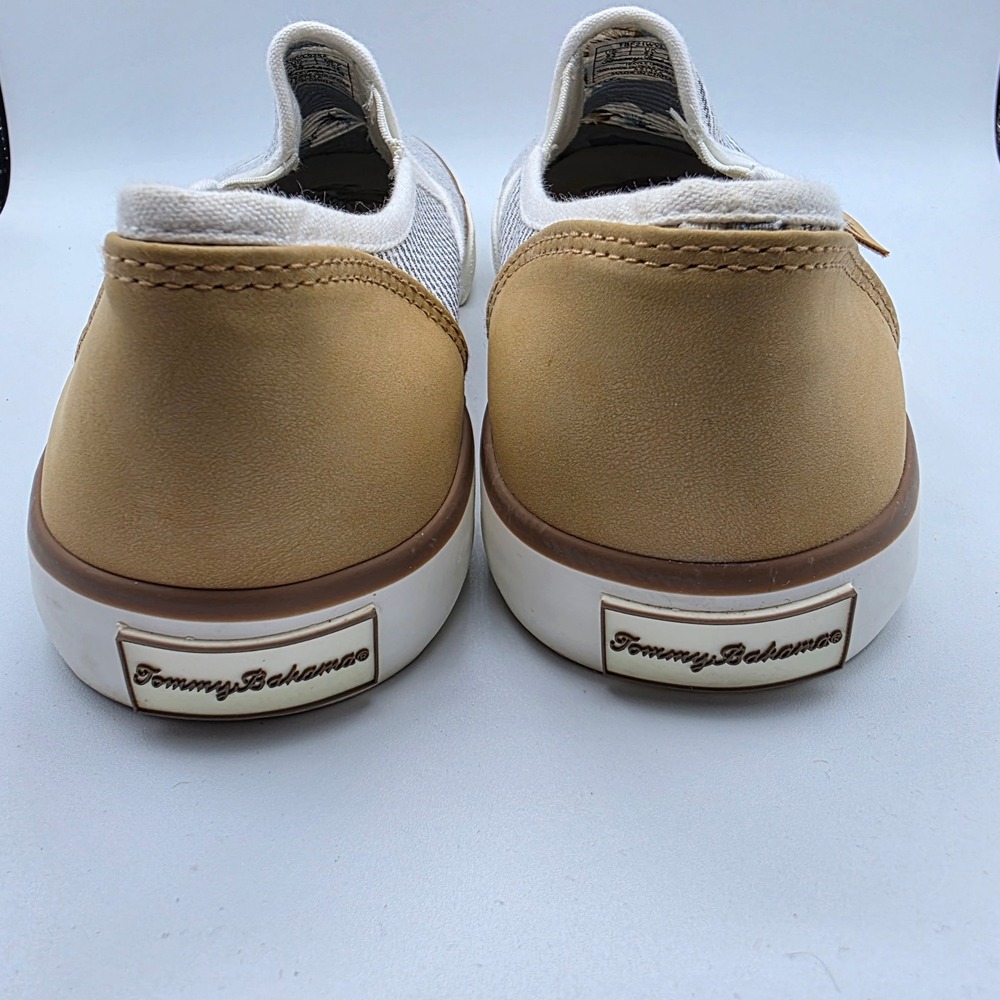 Tommy Bahama Women's Striped Slip On Canvas Shoes Tan Accents Size 8.5 - Picture 6 of 10
